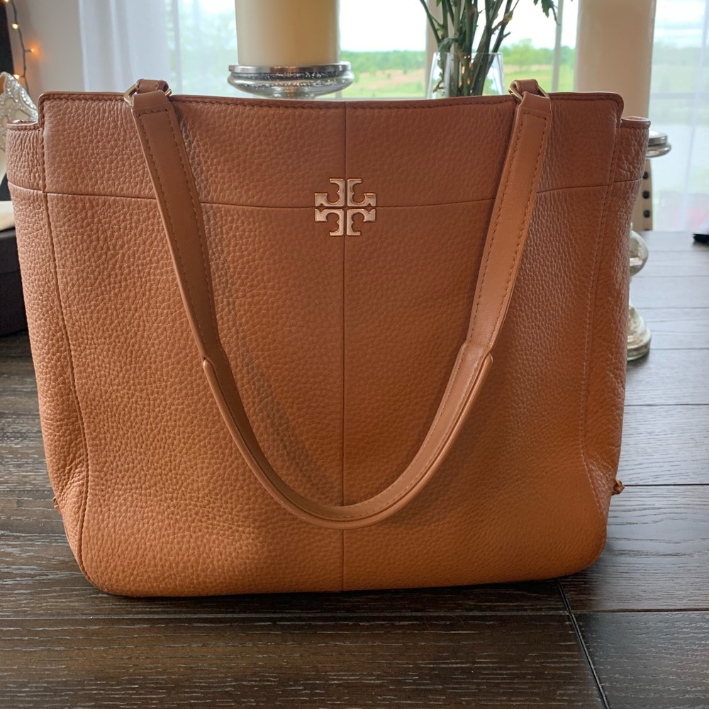 Authentic Tory Burch Ivy Side-Zip Leather Tote